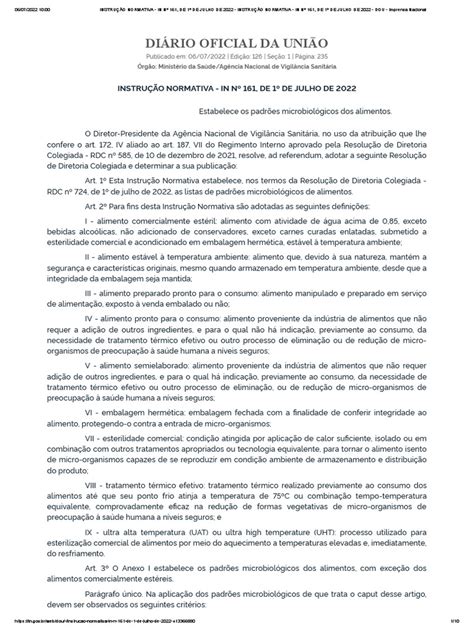 instrução normativa 161 2022.